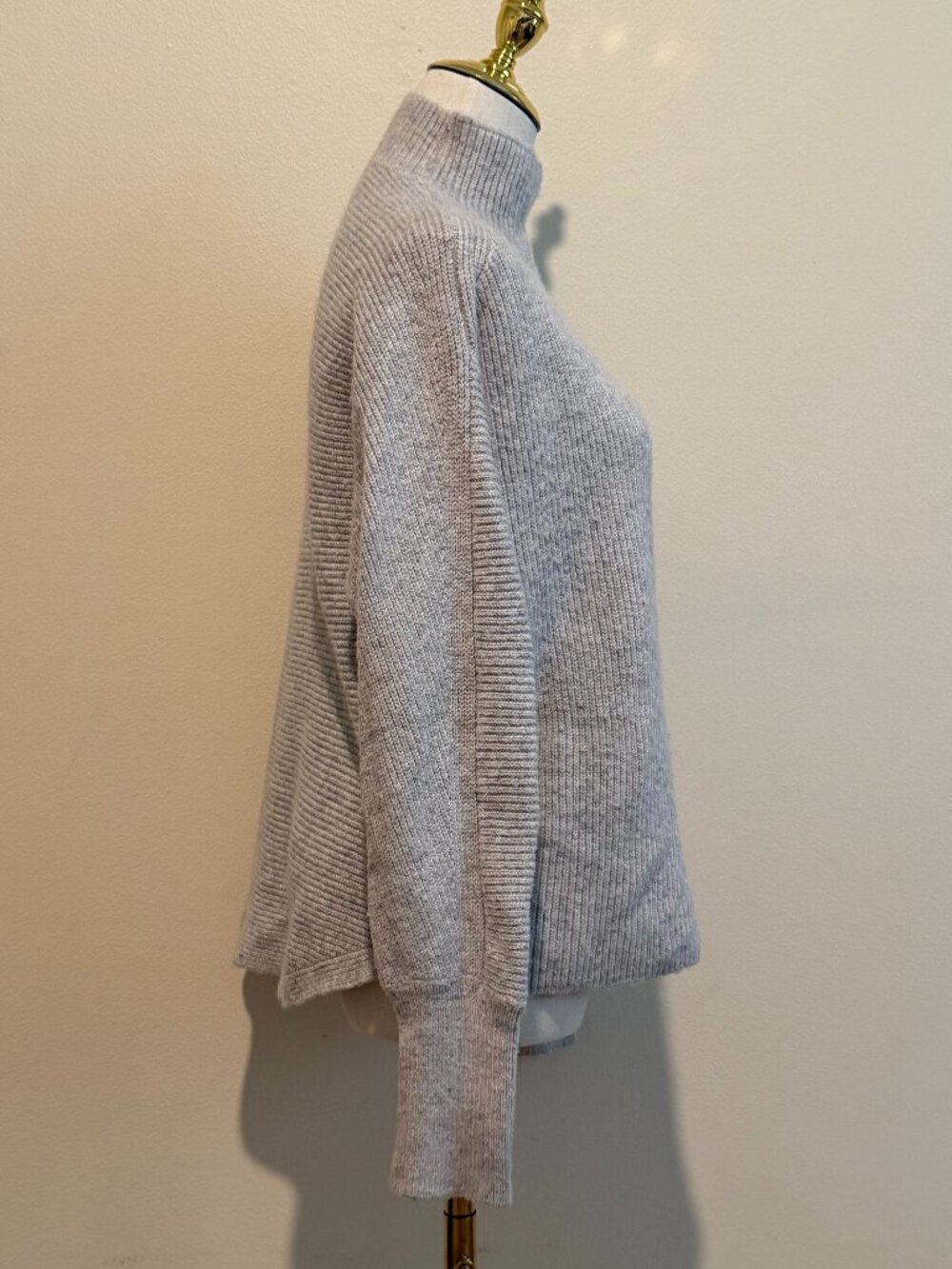Marled by Reunited Gray Knit Cowl Turtleneck Sweater Medium - Picture 3 of 9